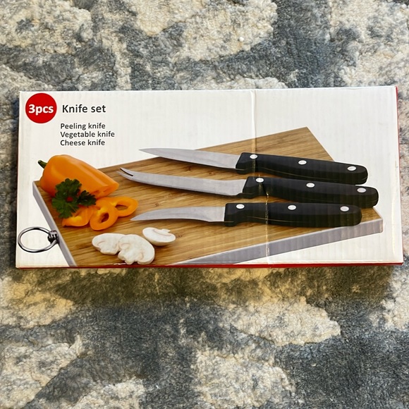 NWT Stainless Steel Knife Set - Set of 3 - Picture 2 of 4